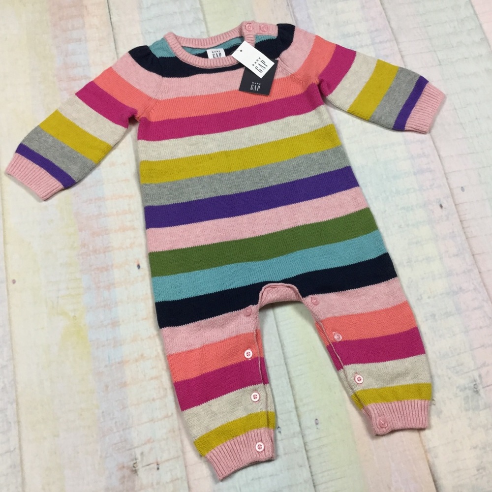 Gap Girls  6 12 18 Month Bright Sweater Romper - Picture 2 of 7